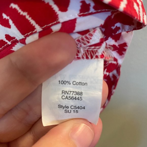 Madewell Red Province Tee in Ikat Bloom Size S - Picture 7 of 8